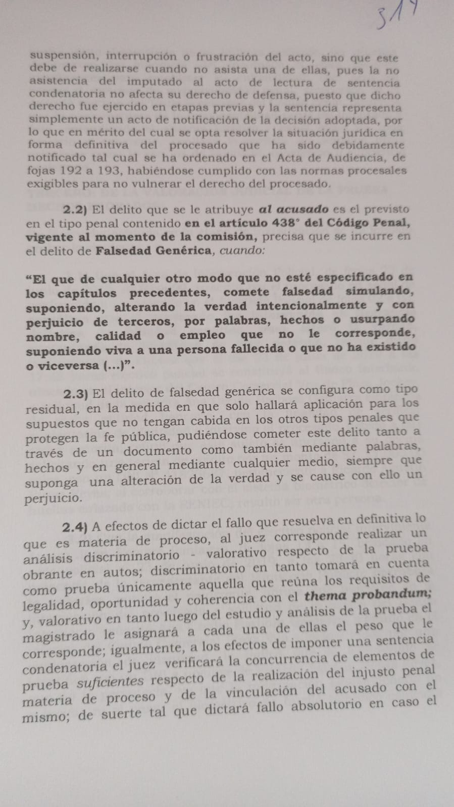 Sentencia completa de Jorge Ugarte cuando se metió a un banco a robar, página 3