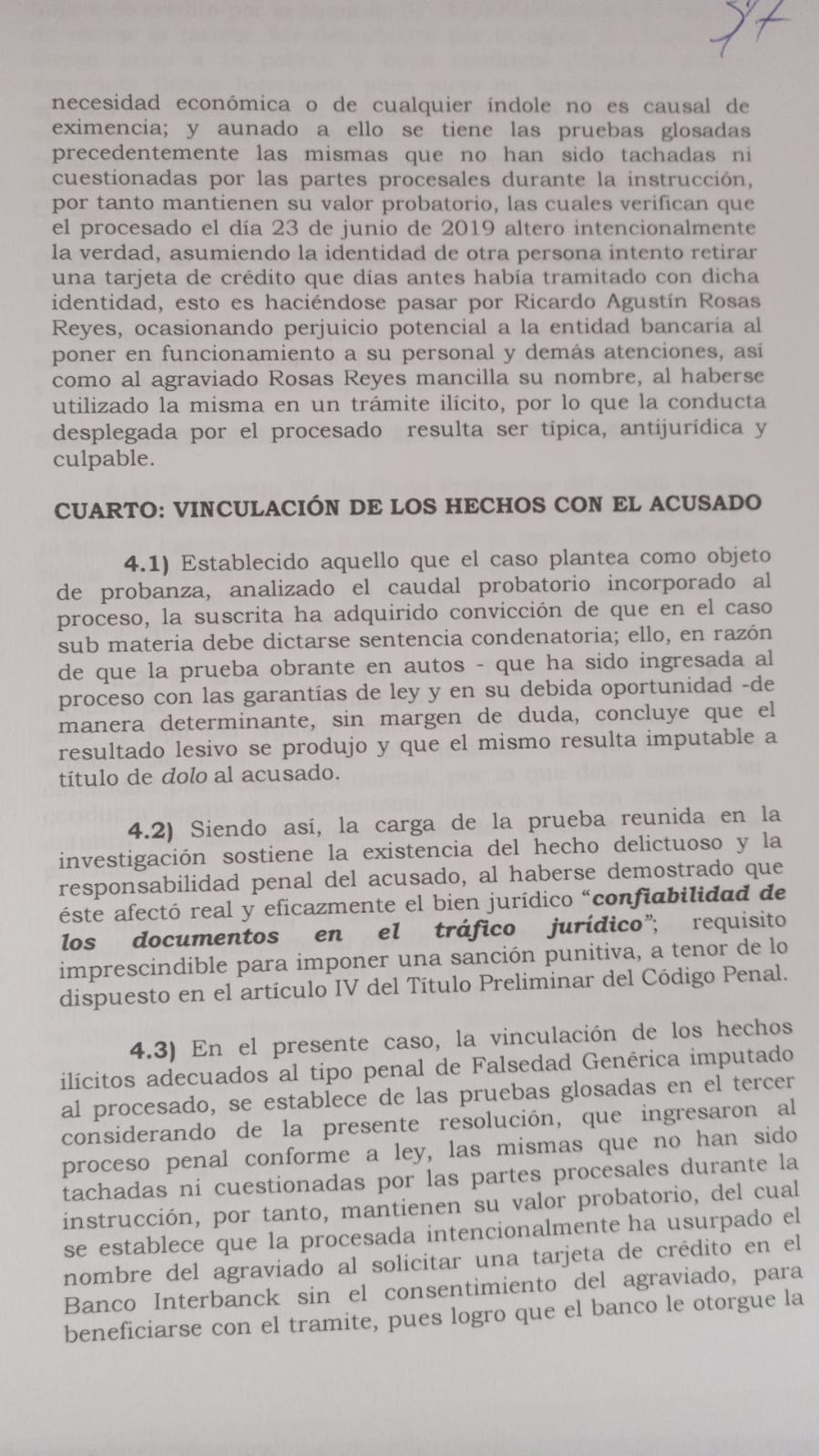 Sentencia completa de Jorge Ugarte cuando se metió a un banco a robar, página 6