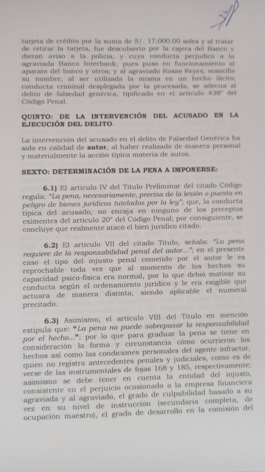 Sentencia completa de Jorge Ugarte cuando se metió a un banco a robar, página 7